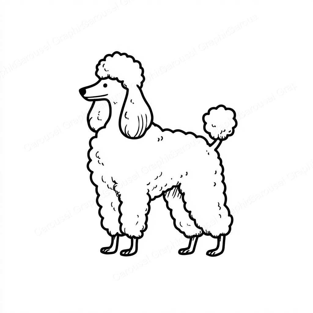 Poodle Vector Graphic preview