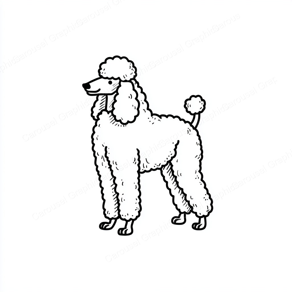 Poodle Vector Graphic preview