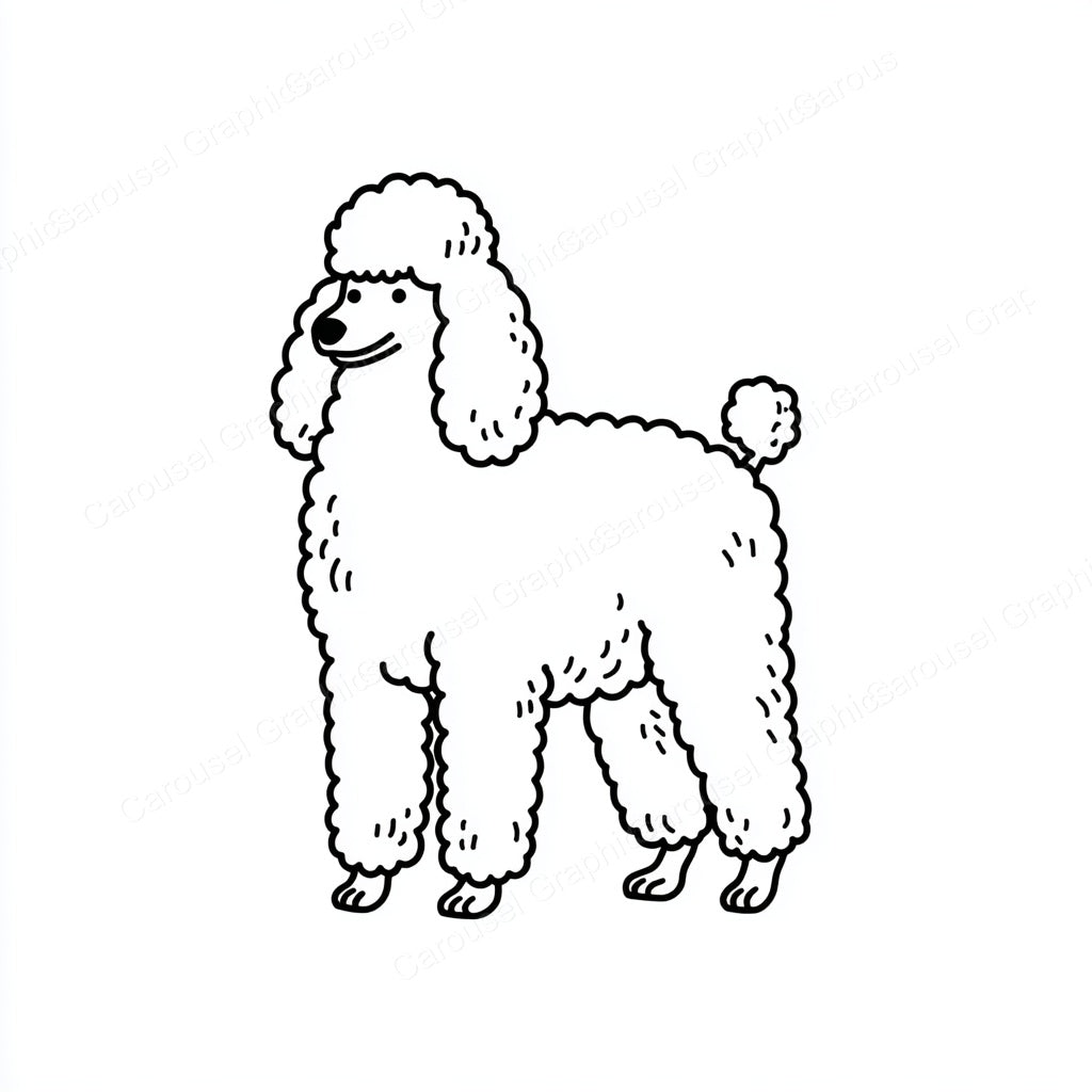 Poodle Vector Graphic preview