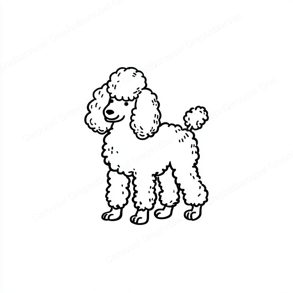 Poodle Vector Graphic preview
