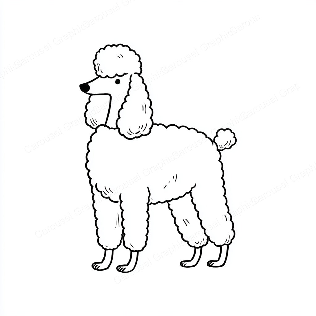 Poodle Vector Graphic preview