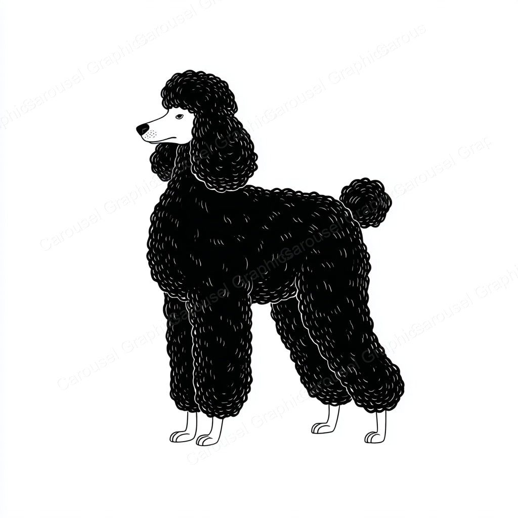 Poodle Vector Graphic preview