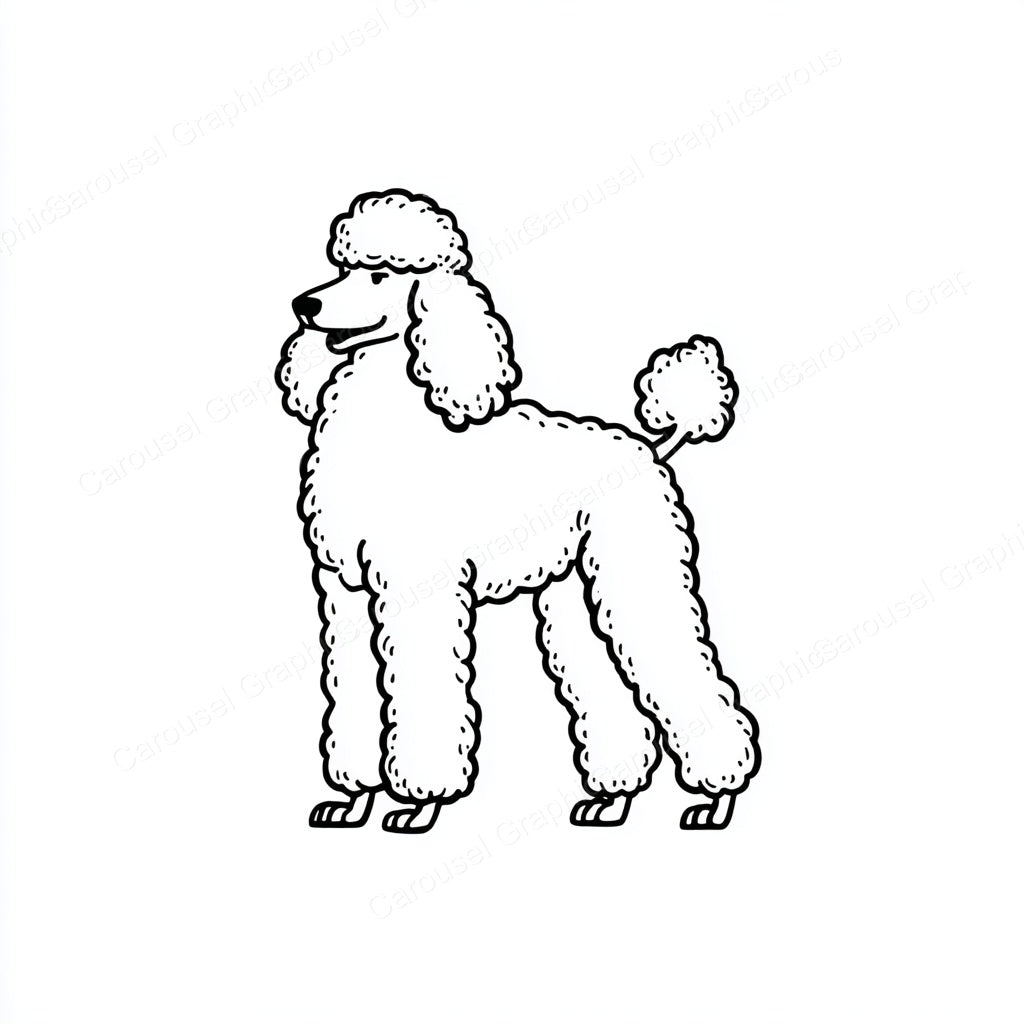 Poodle Vector Graphic preview