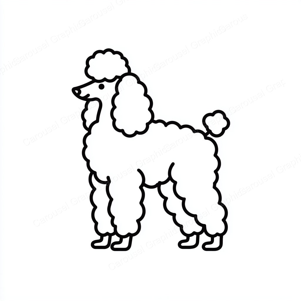 Poodle Vector Graphic preview