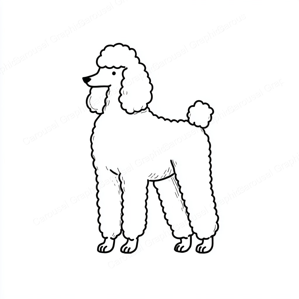 Poodle Vector Graphic preview