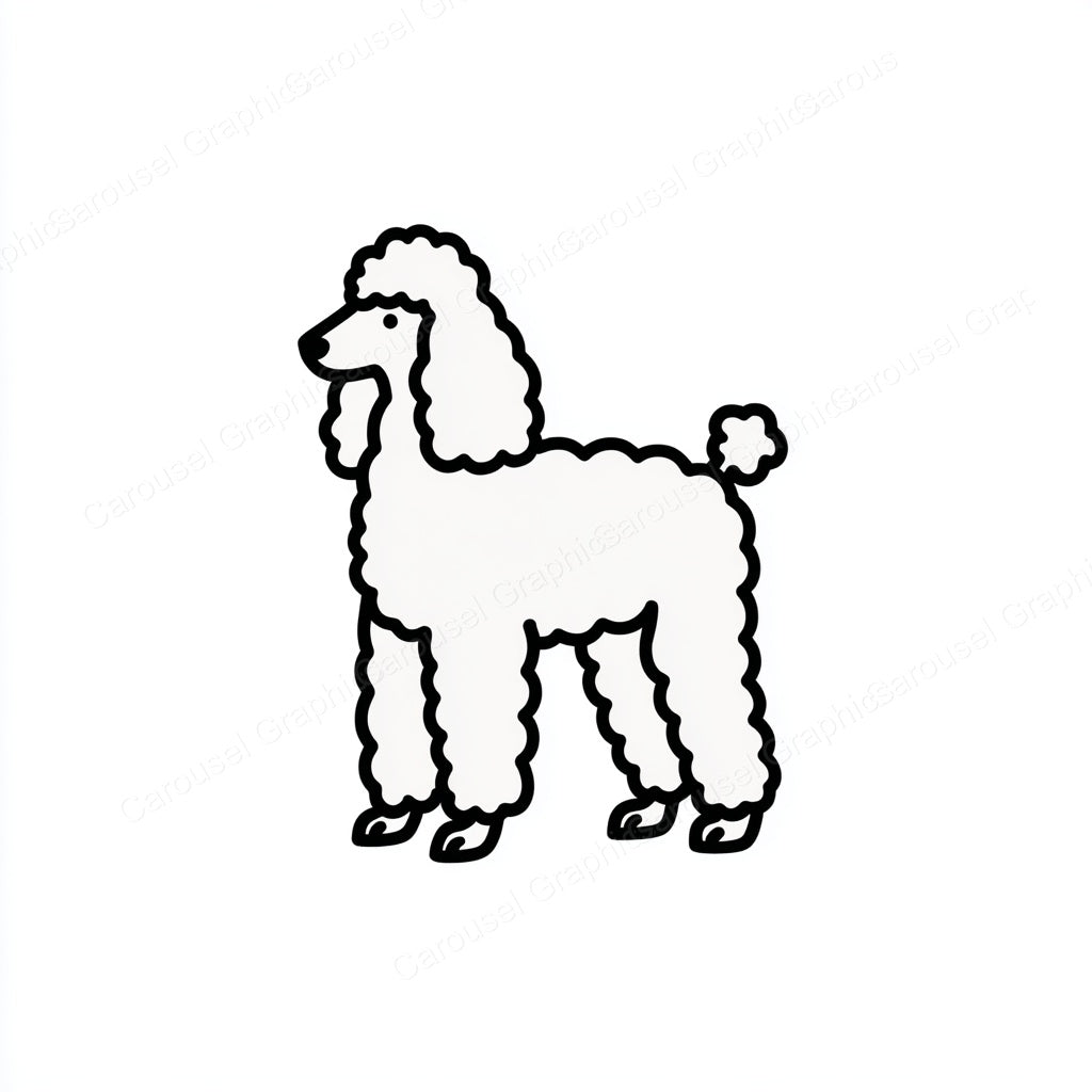 Poodle Vector Graphic preview