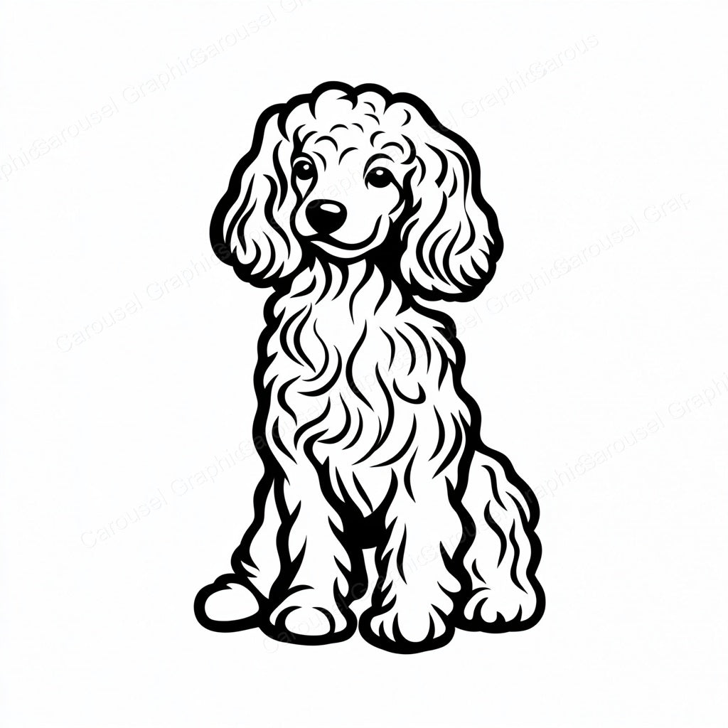 Poodle Vector Graphic preview