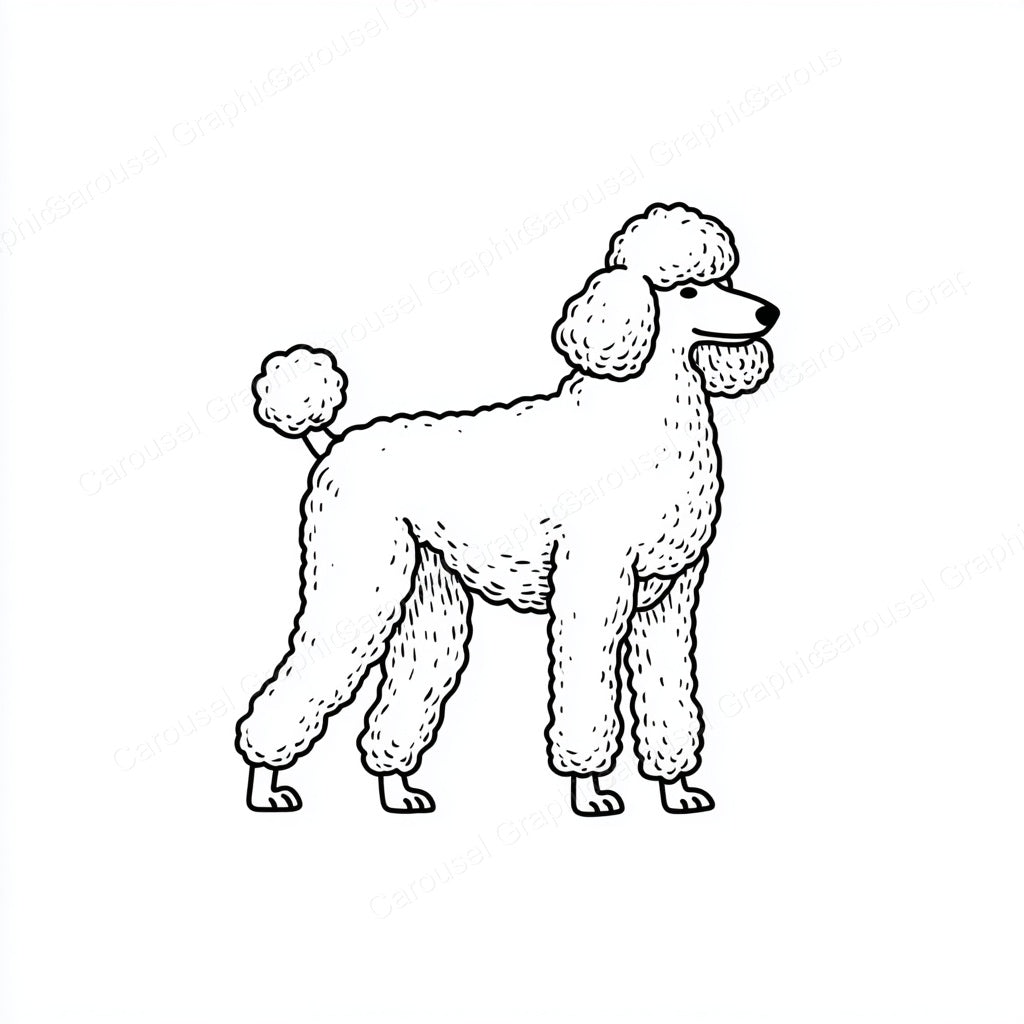 Poodle Vector Graphic preview