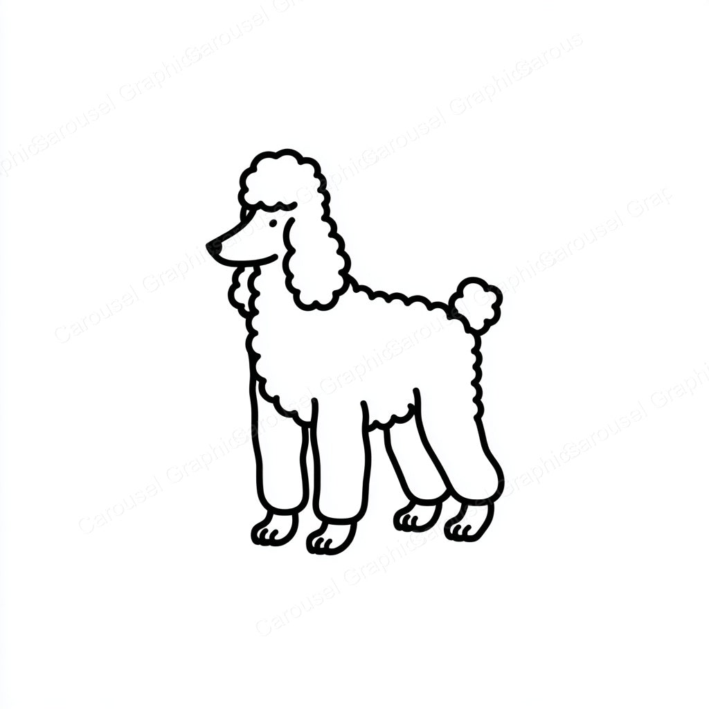 Poodle Vector Graphic preview
