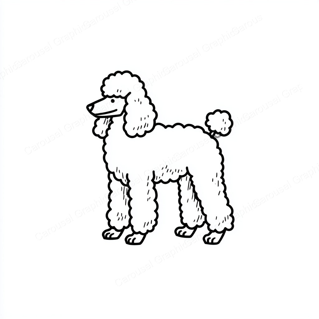 Poodle Vector Graphic preview