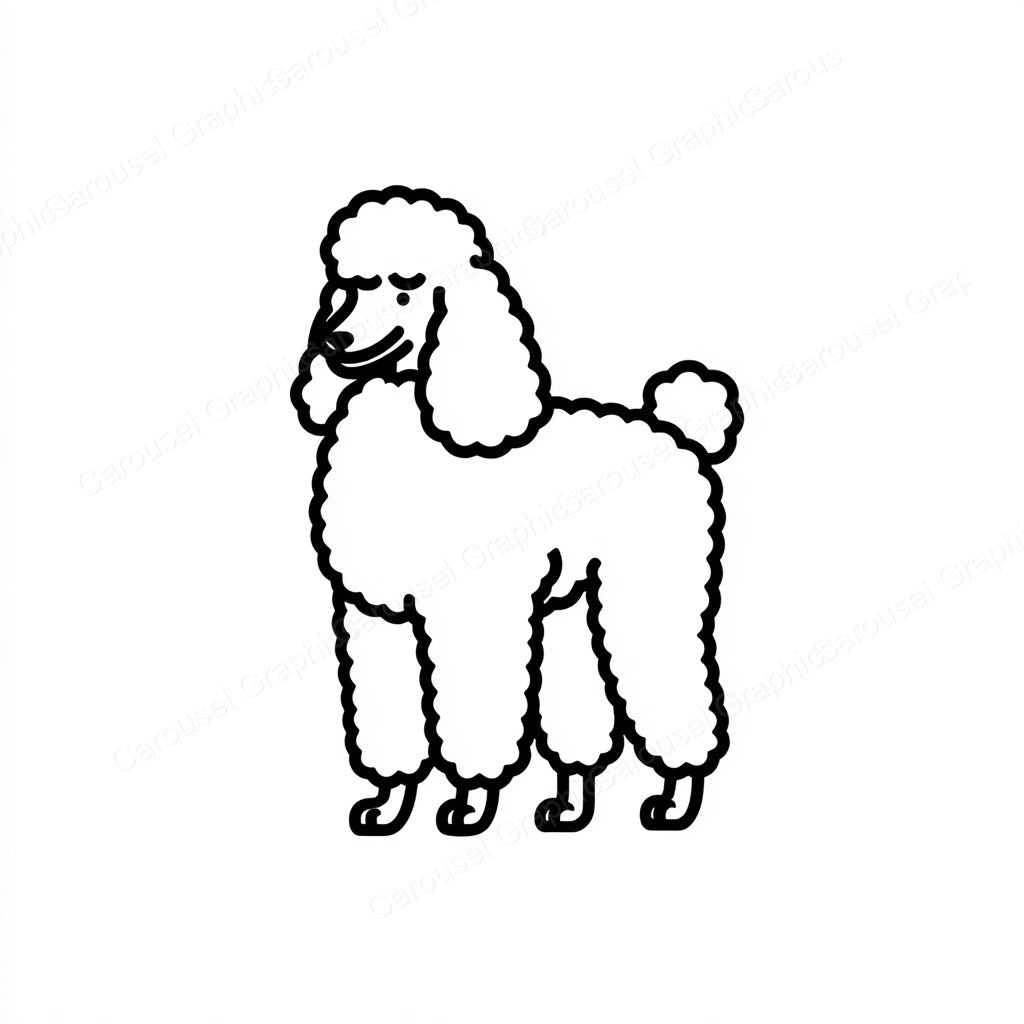 Poodle Vector Graphic preview