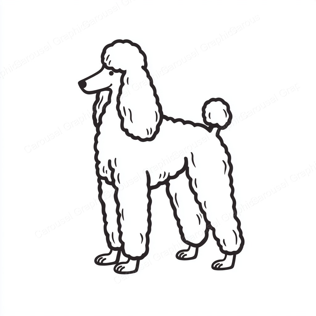Poodle Vector Graphic preview