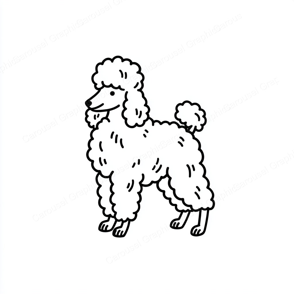 Poodle Vector Graphic preview