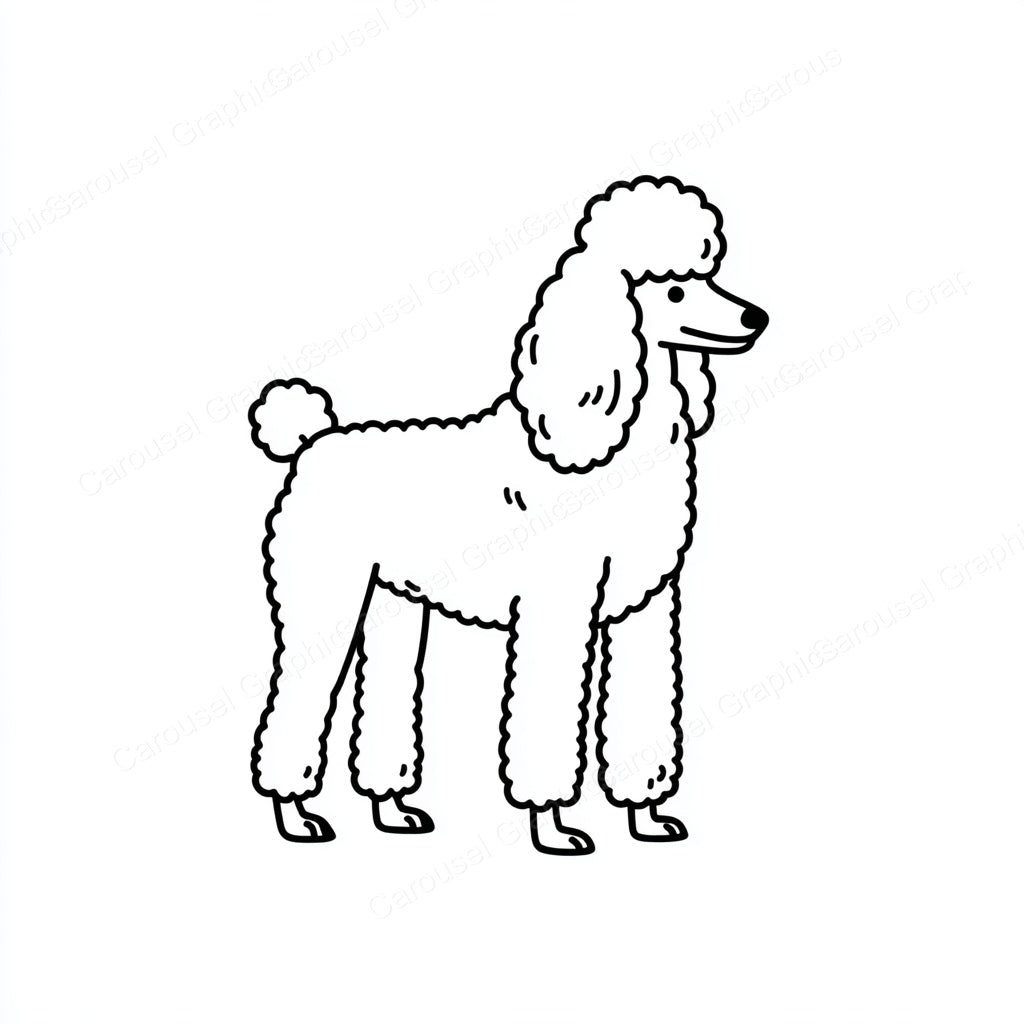 Poodle Vector Graphic preview