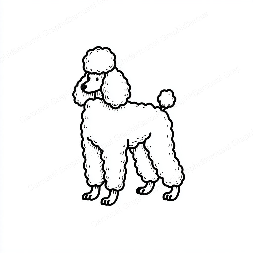 Poodle Vector Graphic preview