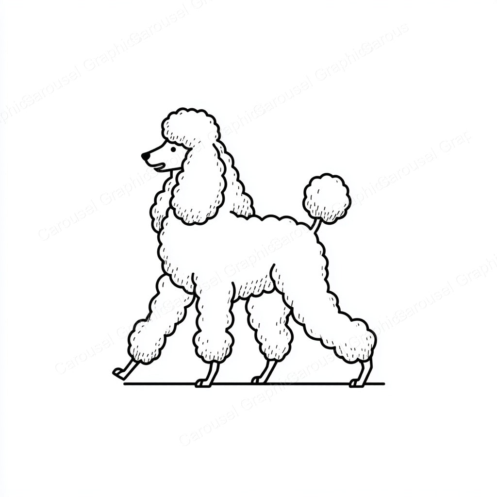 Poodle Vector Graphic preview