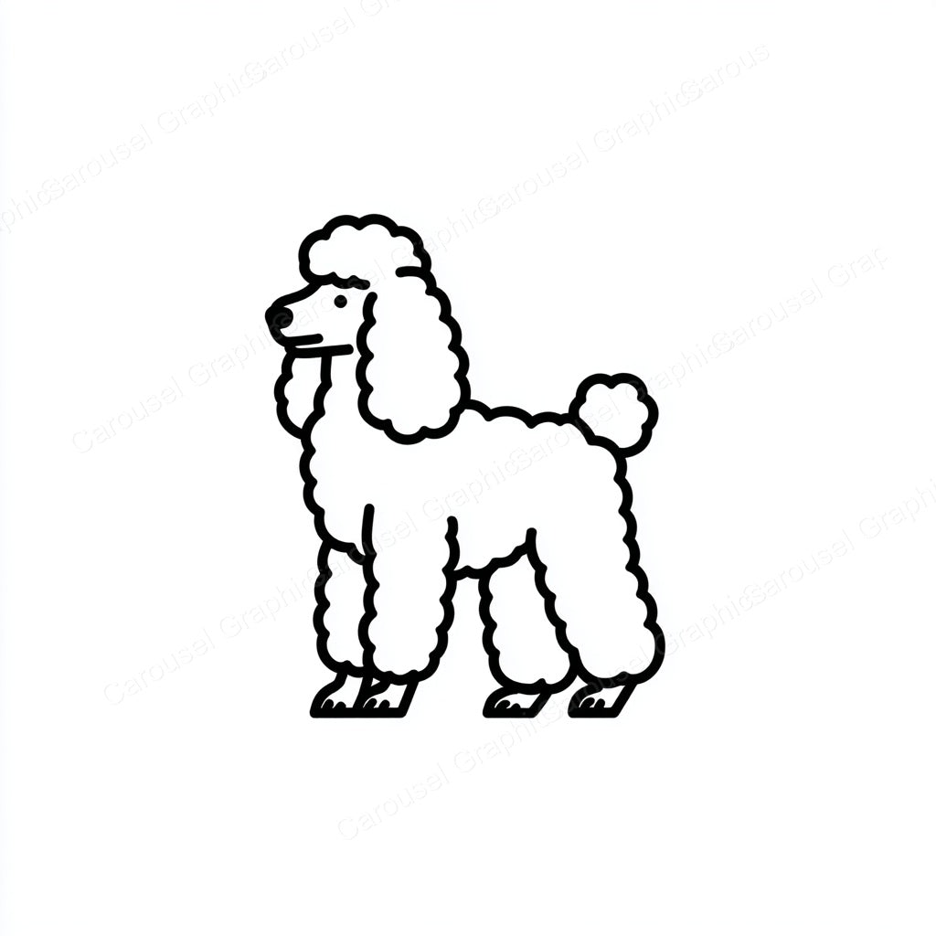 Poodle Vector Graphic preview