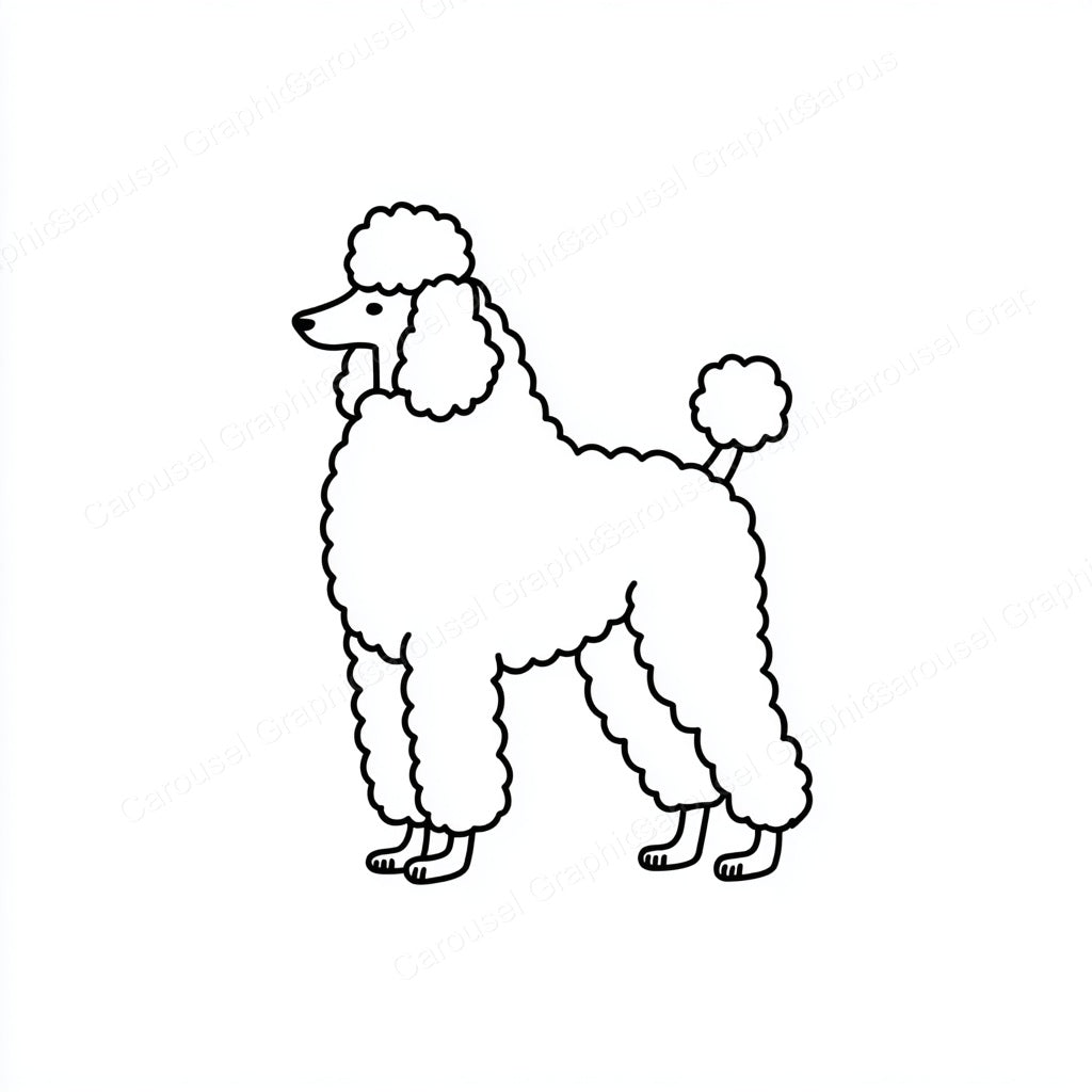 Poodle Vector Graphic preview