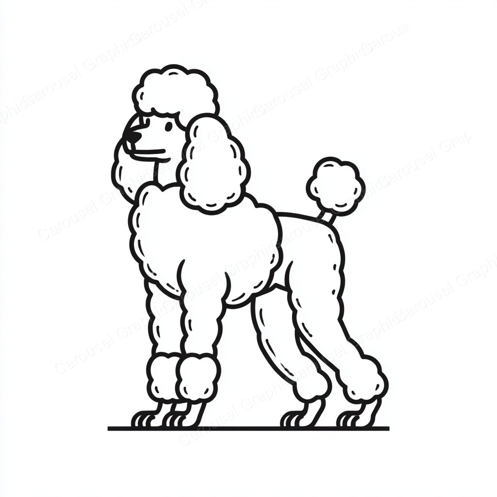 Poodle Vector Graphic preview