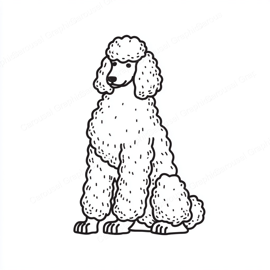 Poodle Vector Graphic preview