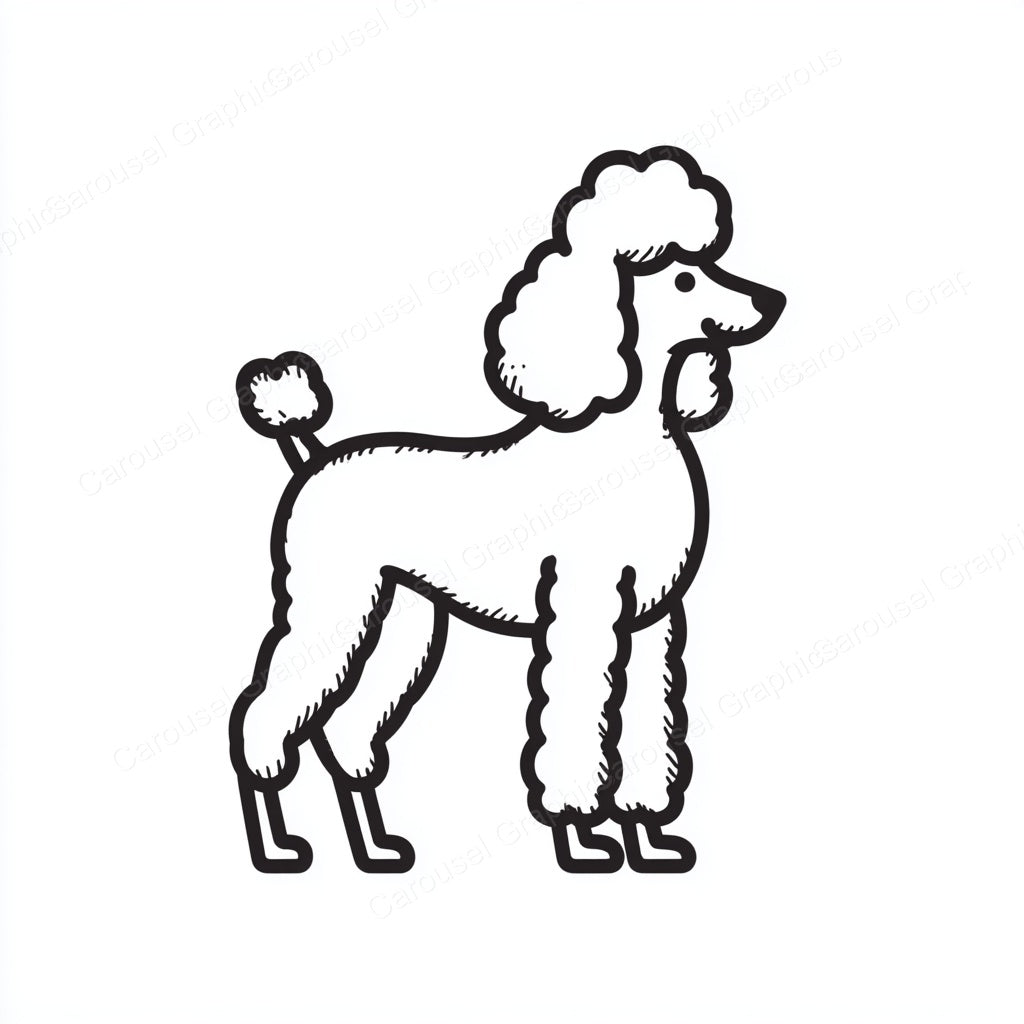 Poodle Vector Graphic preview