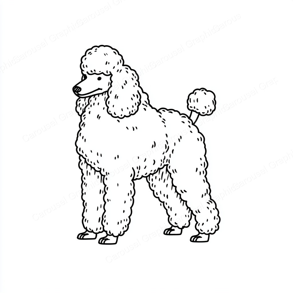 Poodle Vector Graphic preview