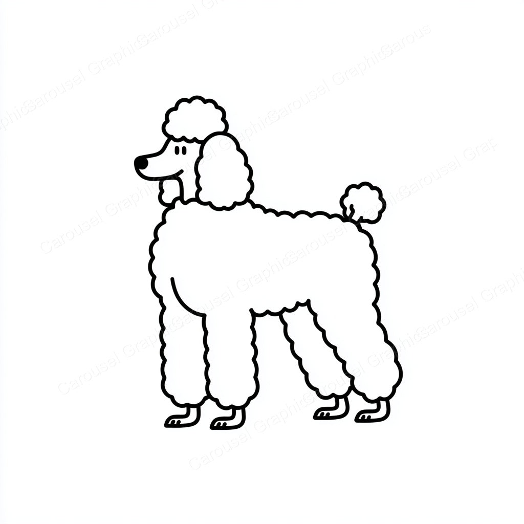 Poodle Vector Graphic preview