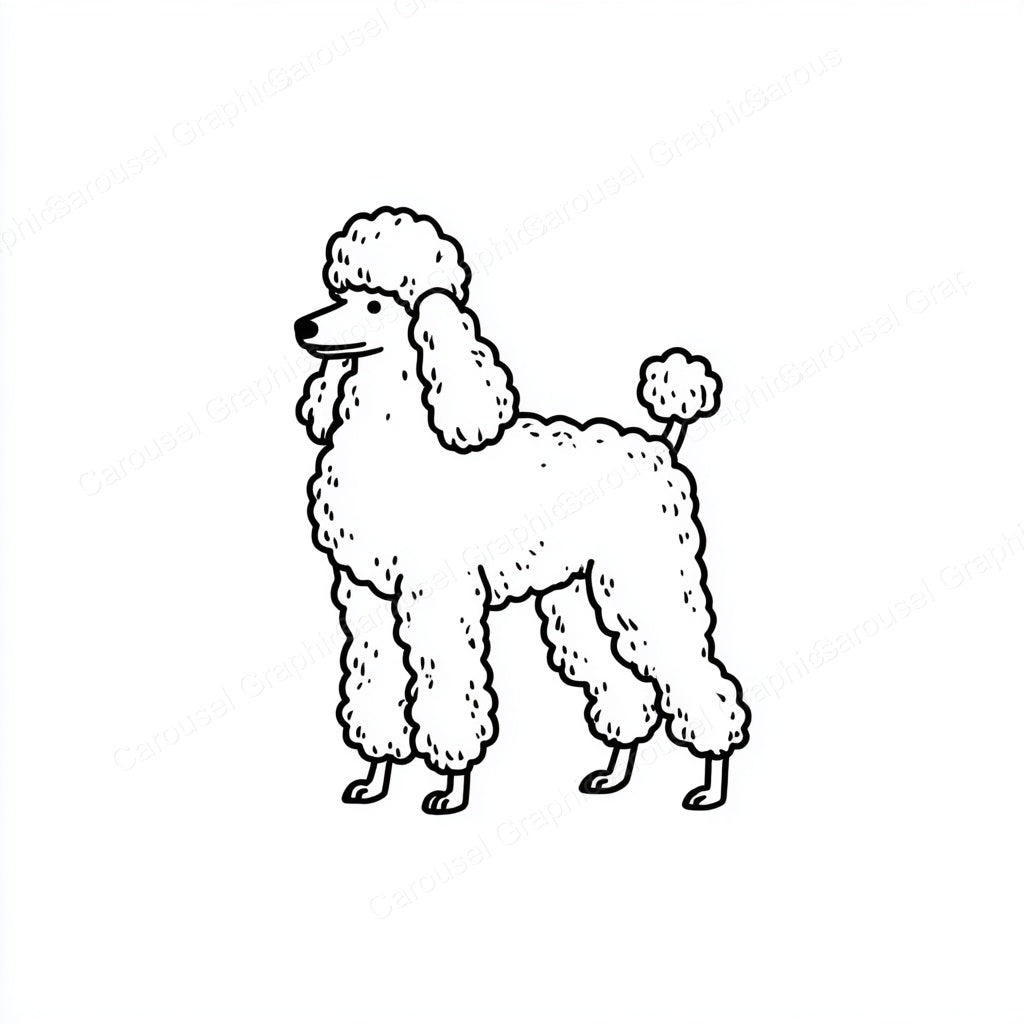Poodle Vector Graphic preview