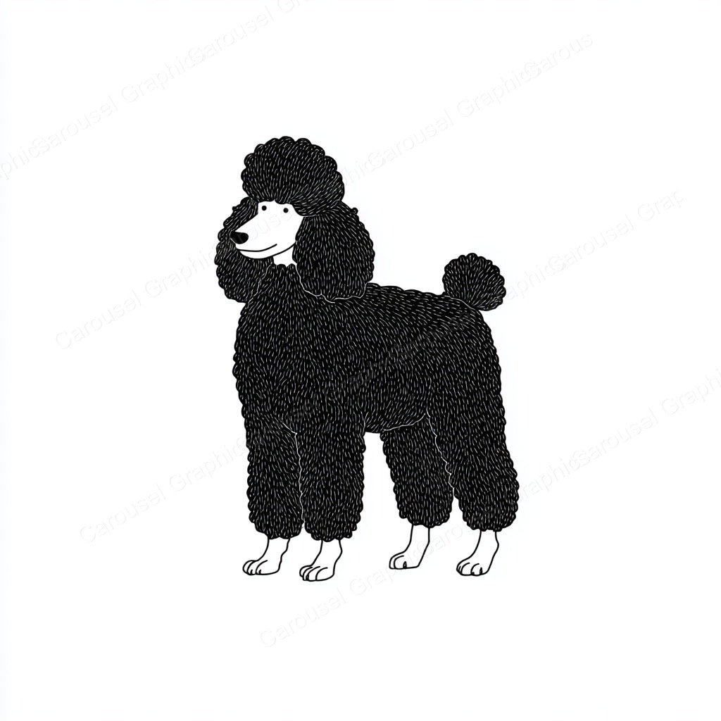 Poodle Vector Graphic preview