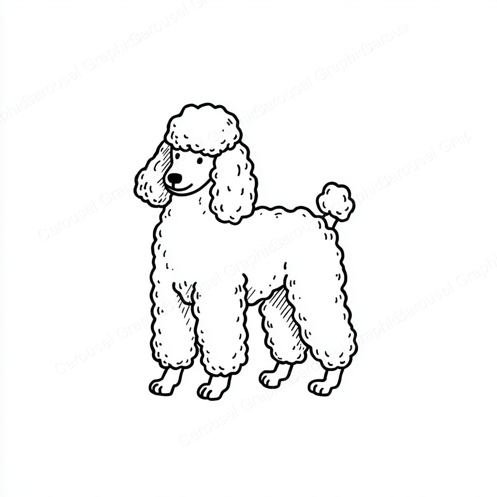 Poodle Vector Graphic preview