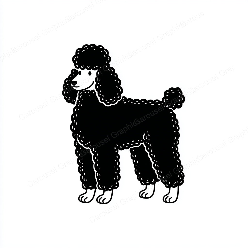 Poodle Vector Graphic preview