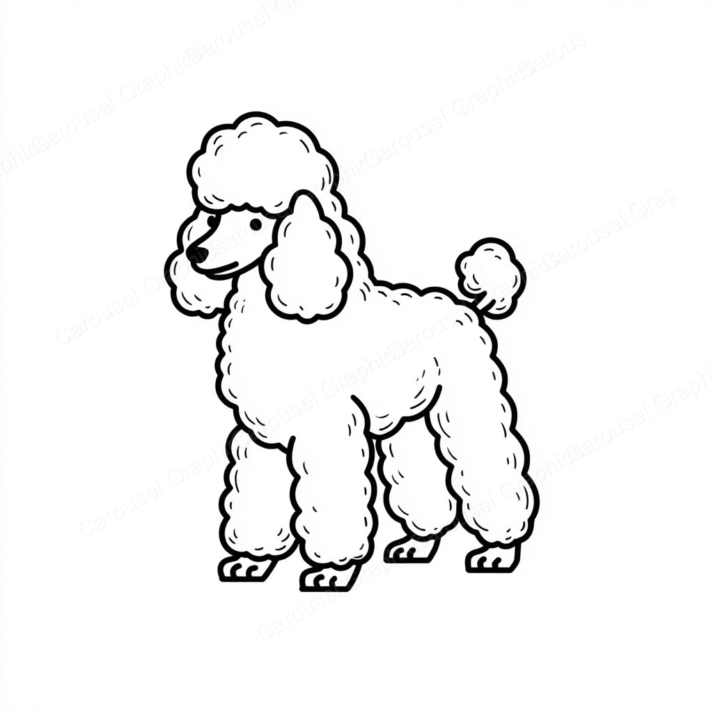 Poodle Vector Graphic preview