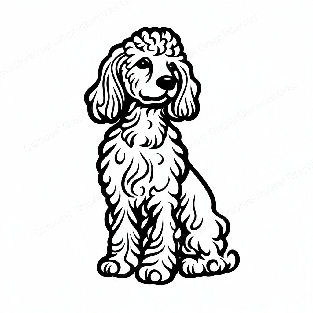 Poodle Vector Graphic preview