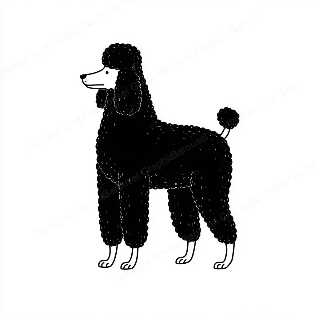 Poodle Vector Graphic preview