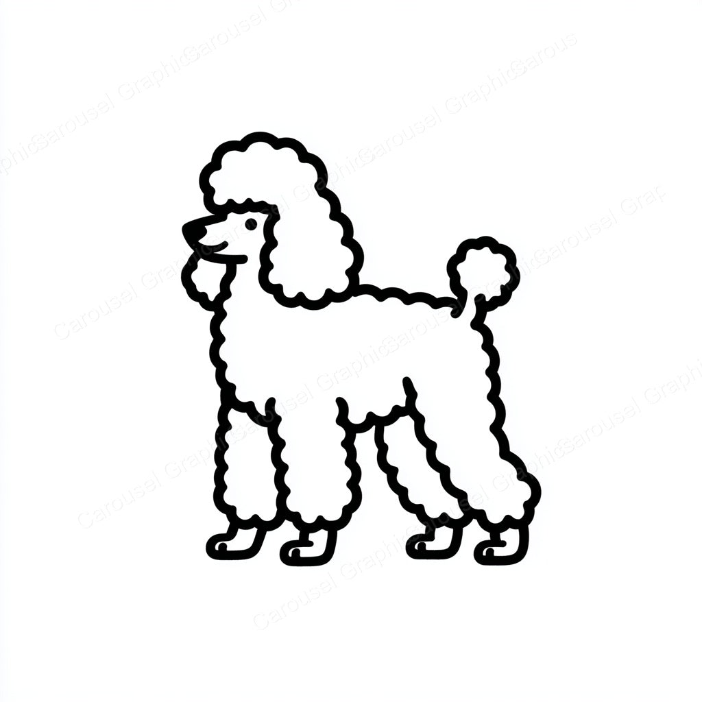 Poodle Vector Graphic preview