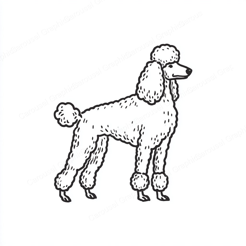 Poodle Vector Graphic preview