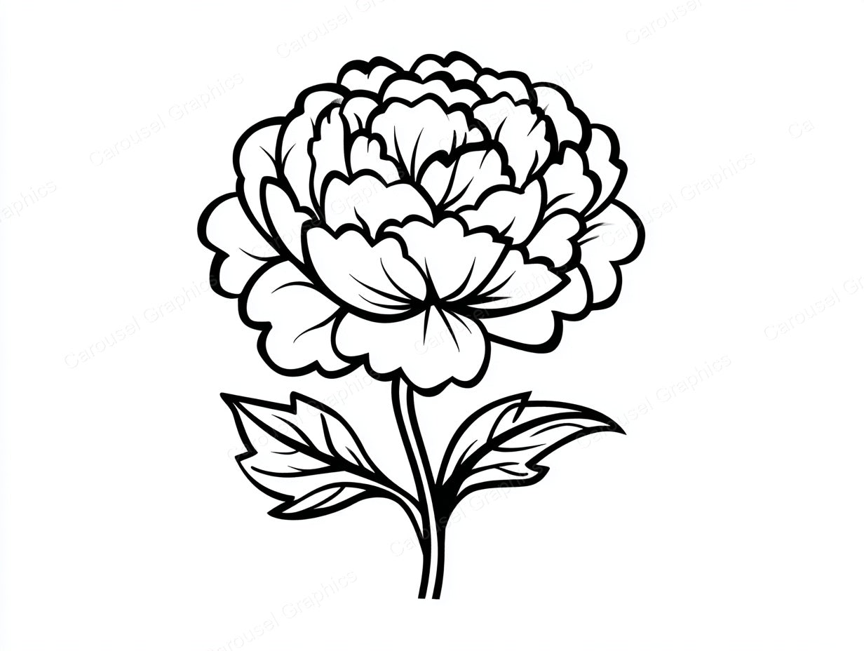 Peony Vector Graphic preview