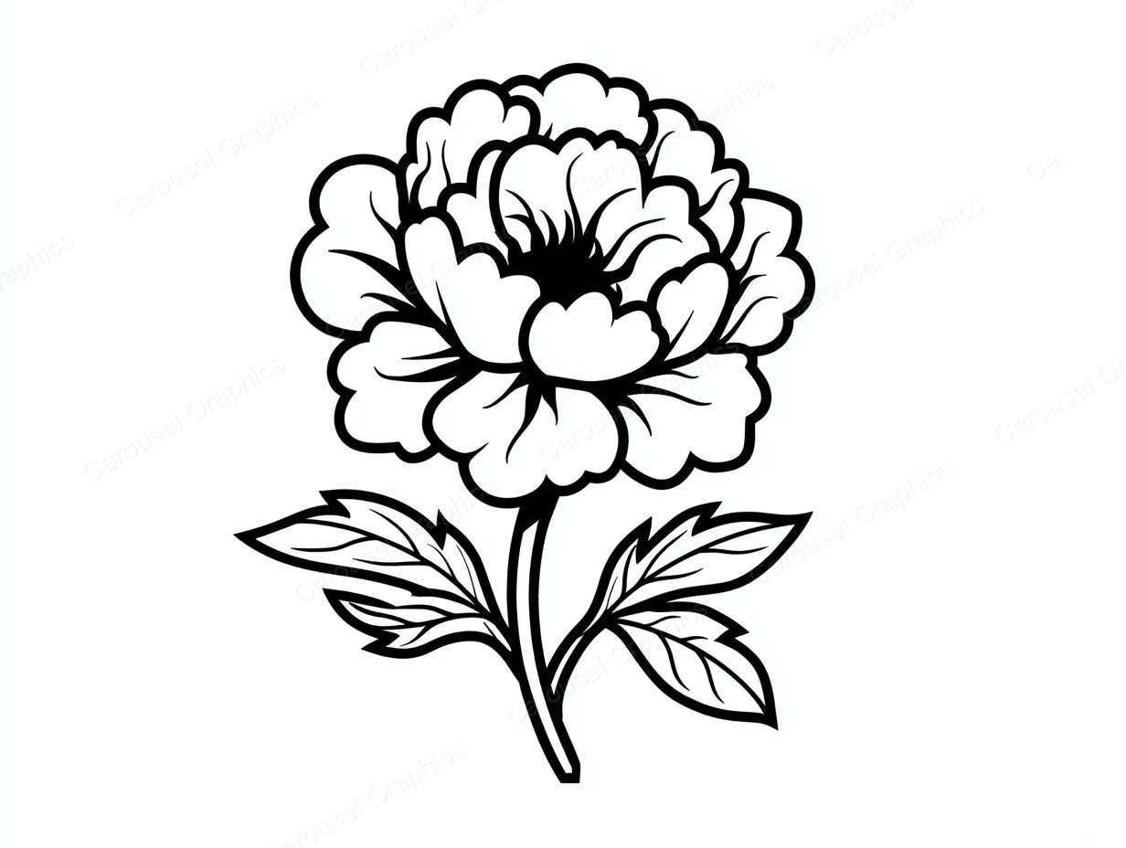 Peony Vector Graphic preview