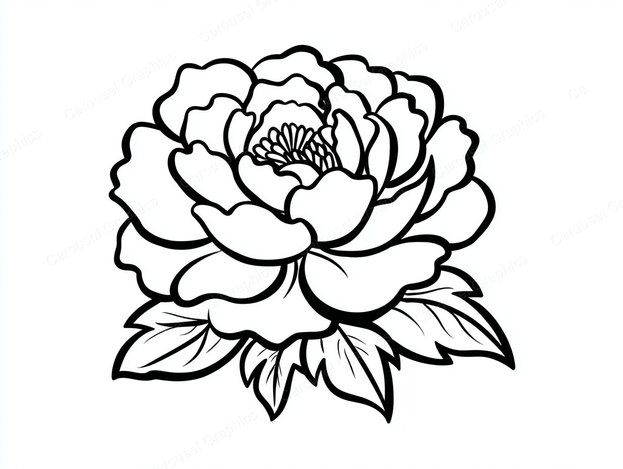 Peony Vector Graphic preview