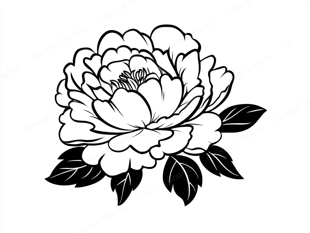 Peony Vector Graphic preview