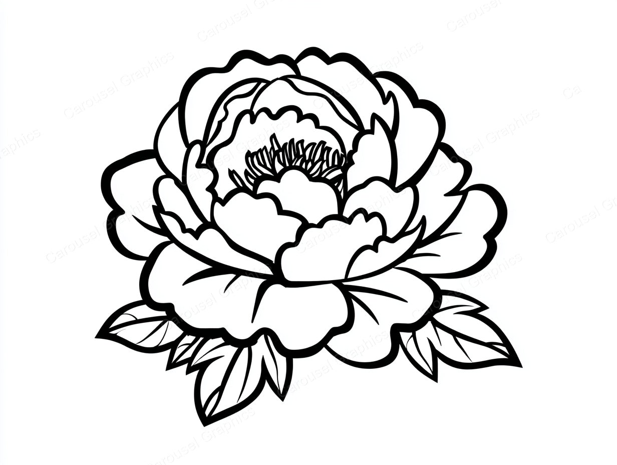 Peony Vector Graphic preview