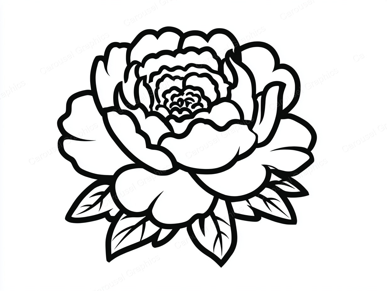 Peony Vector Graphic preview