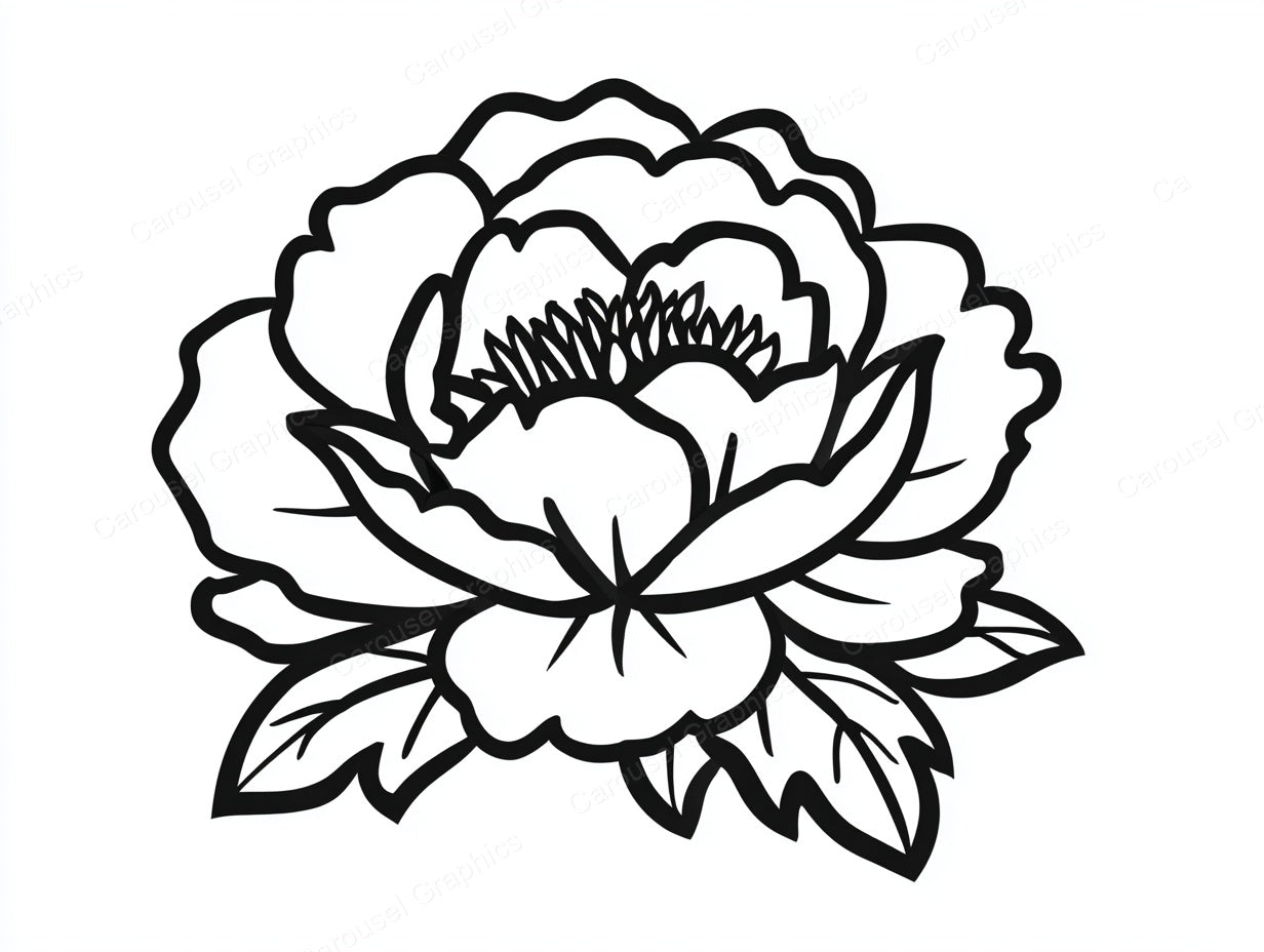 Peony Vector Graphic preview