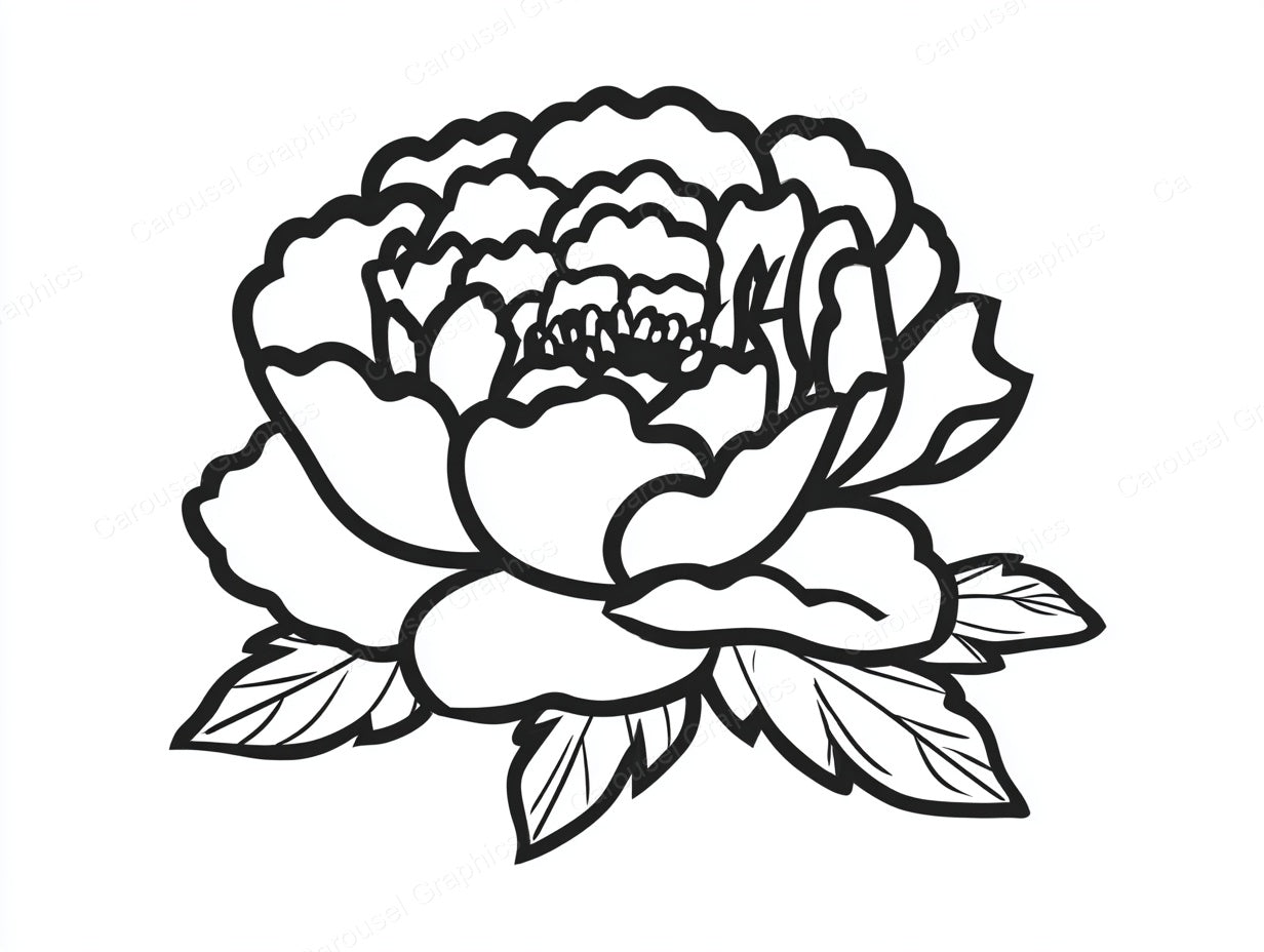 Peony Vector Graphic preview