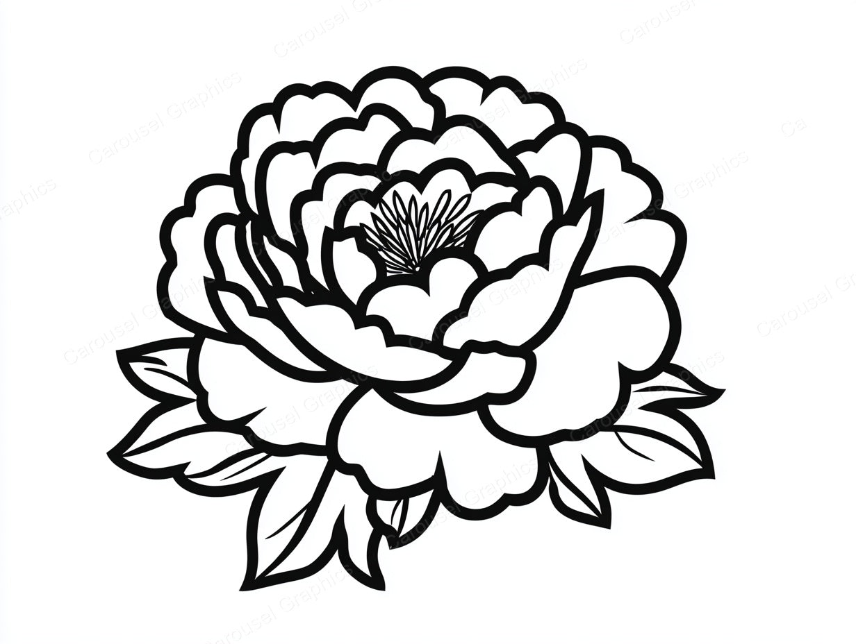Peony Vector Graphic preview