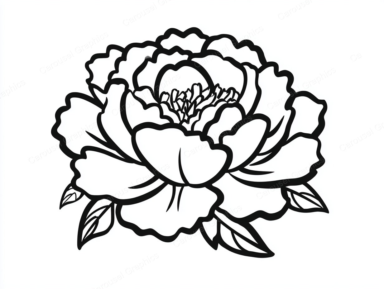 Peony Vector Graphic preview