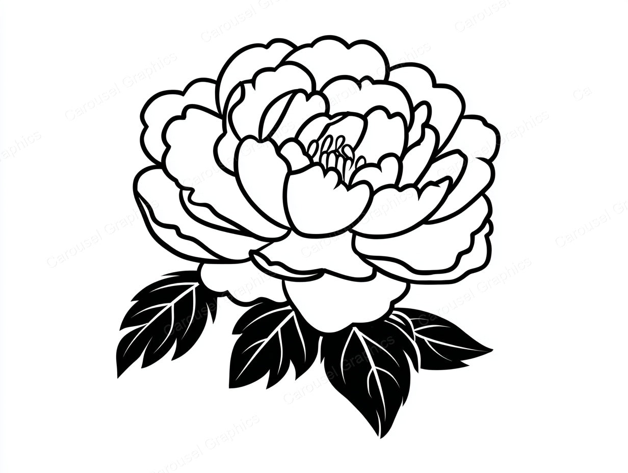 Peony Vector Graphic preview