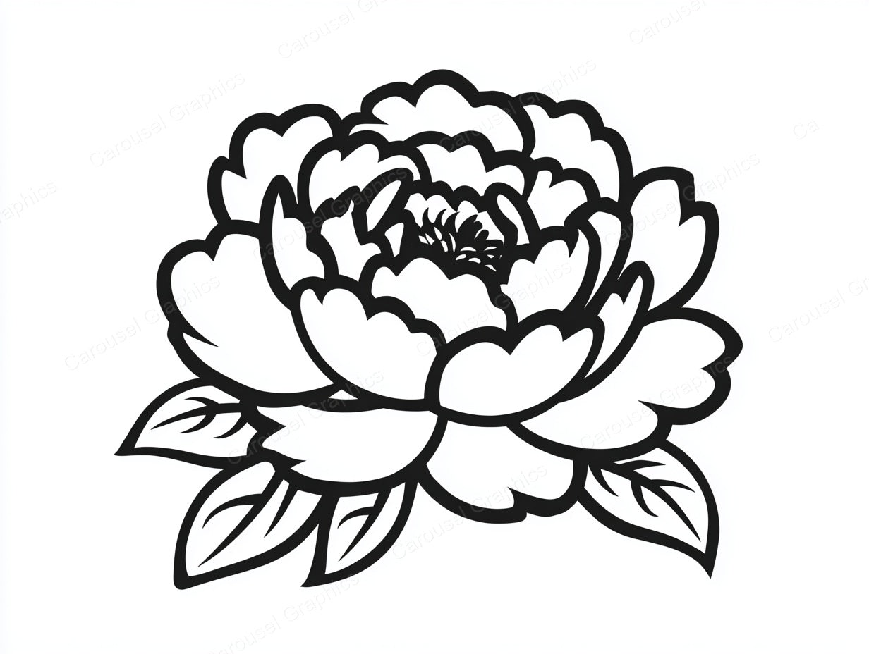 Peony Vector Graphic preview