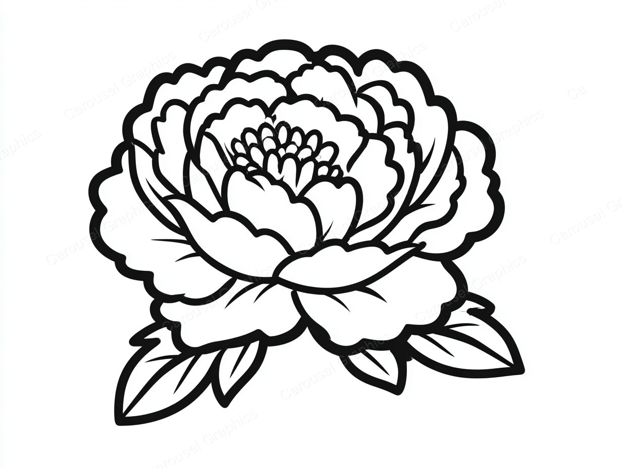 Peony Vector Graphic preview