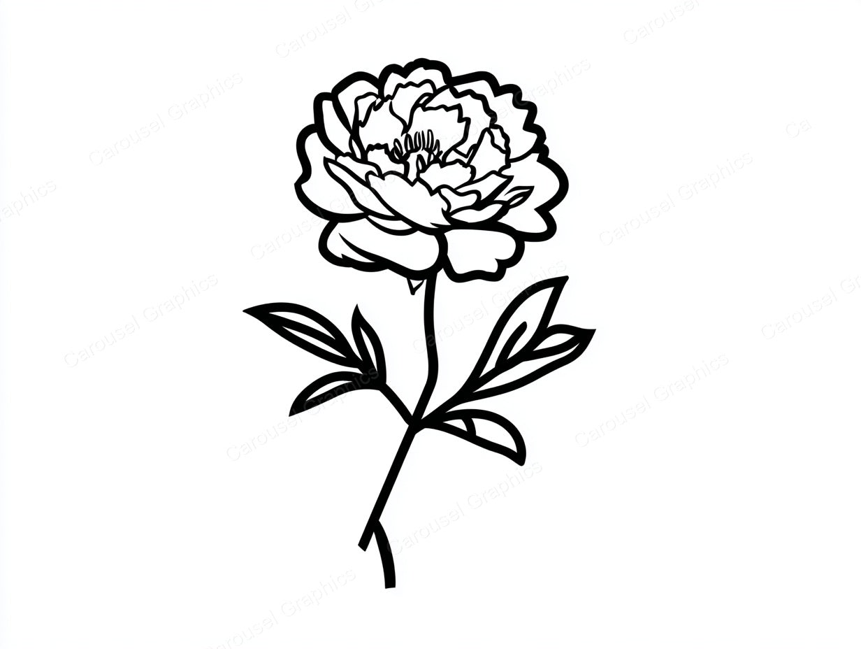 Peony Vector Graphic preview